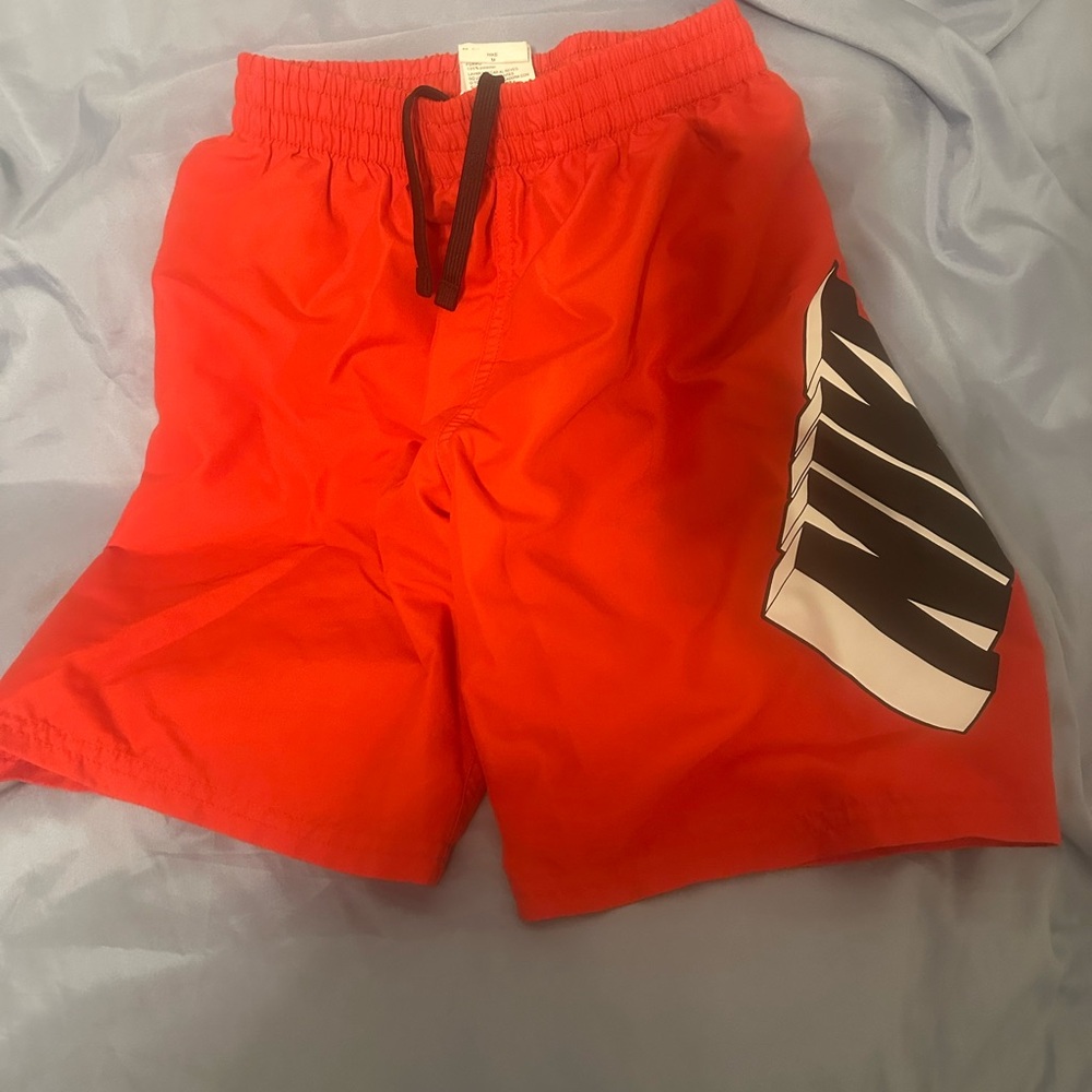 Nike Boys Bold Red Swim Board Shorts Youth Medium